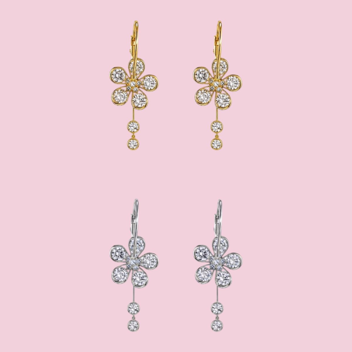 Boucles d’oreilles Lina - Doré & Argenté ( en acier inoxydable )
