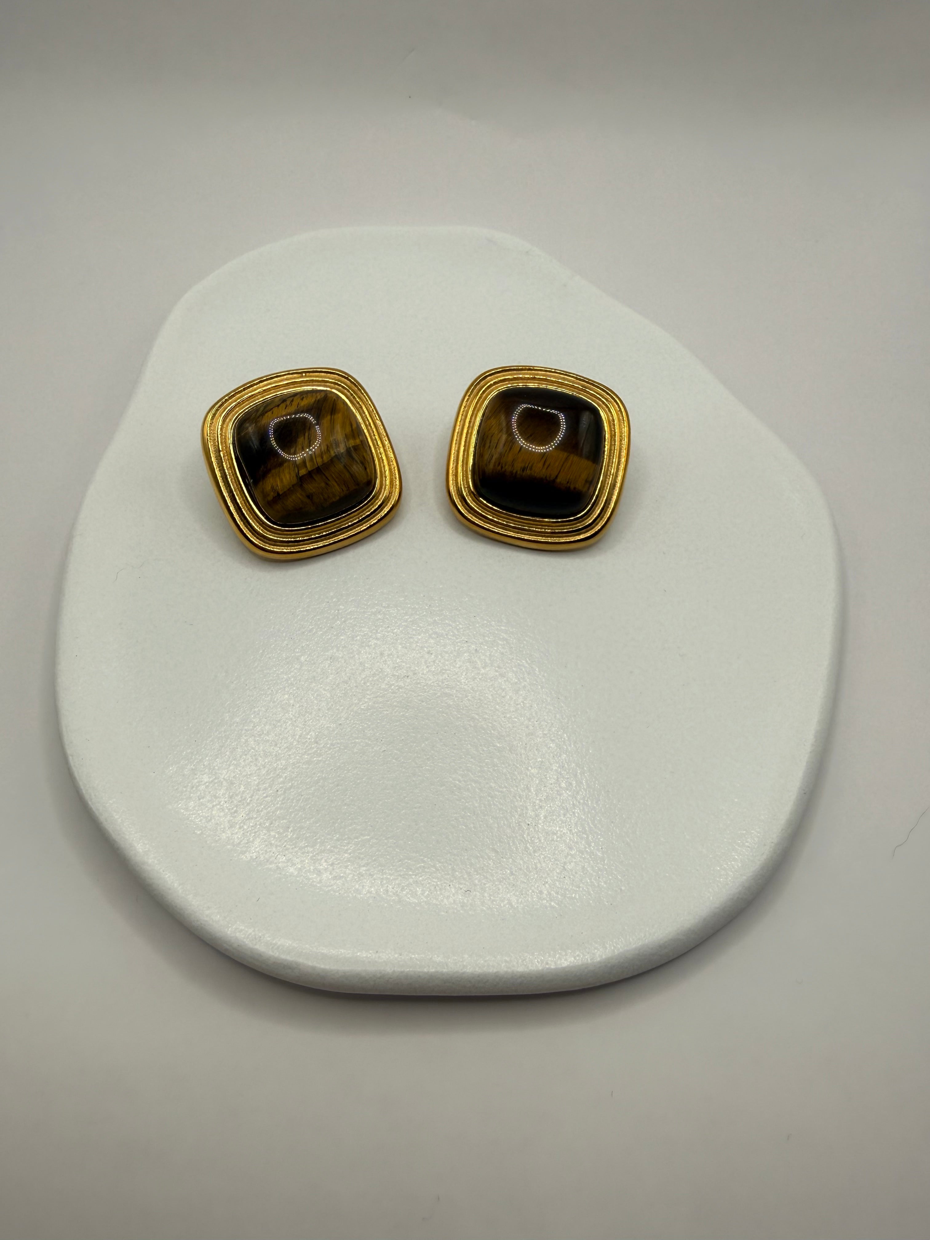 Boucles d'oreilles - Marron