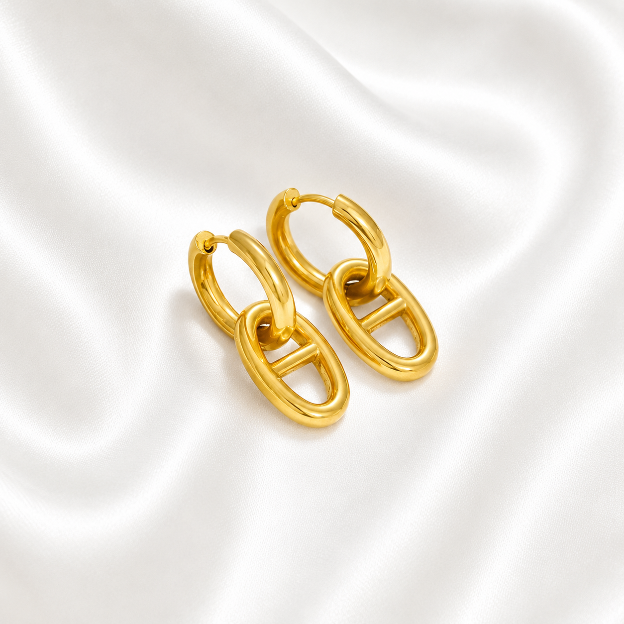 Boucle d’oreille maille marine