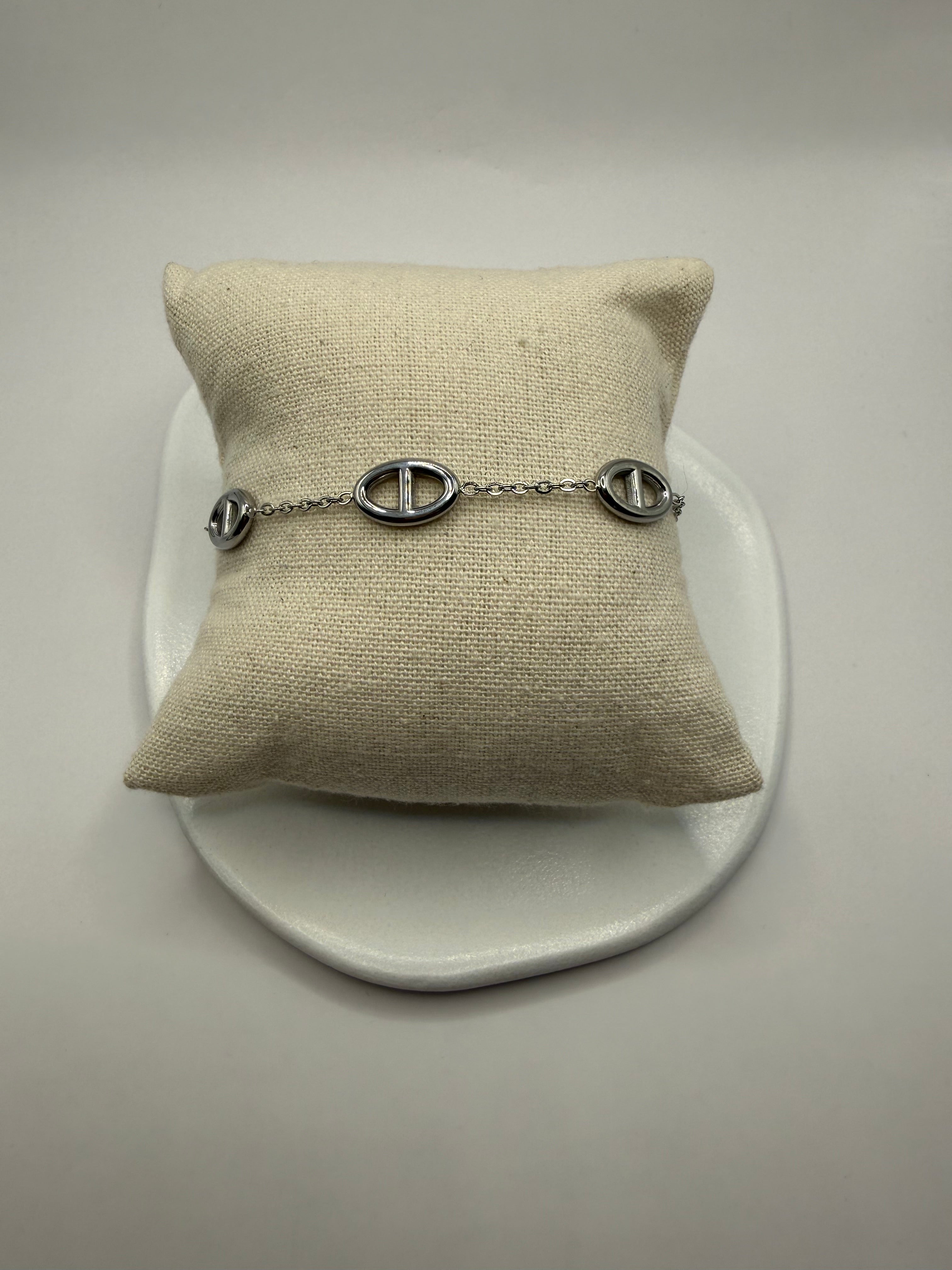 Bracelet maille marine - Argenté