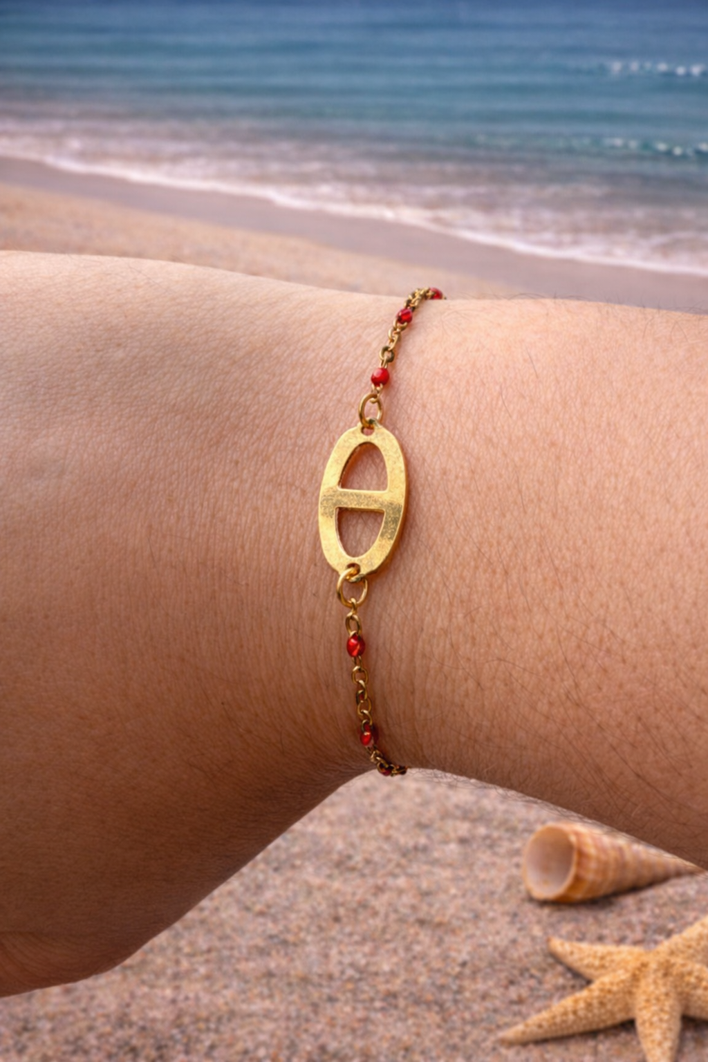 Bracelet à perles maille marine