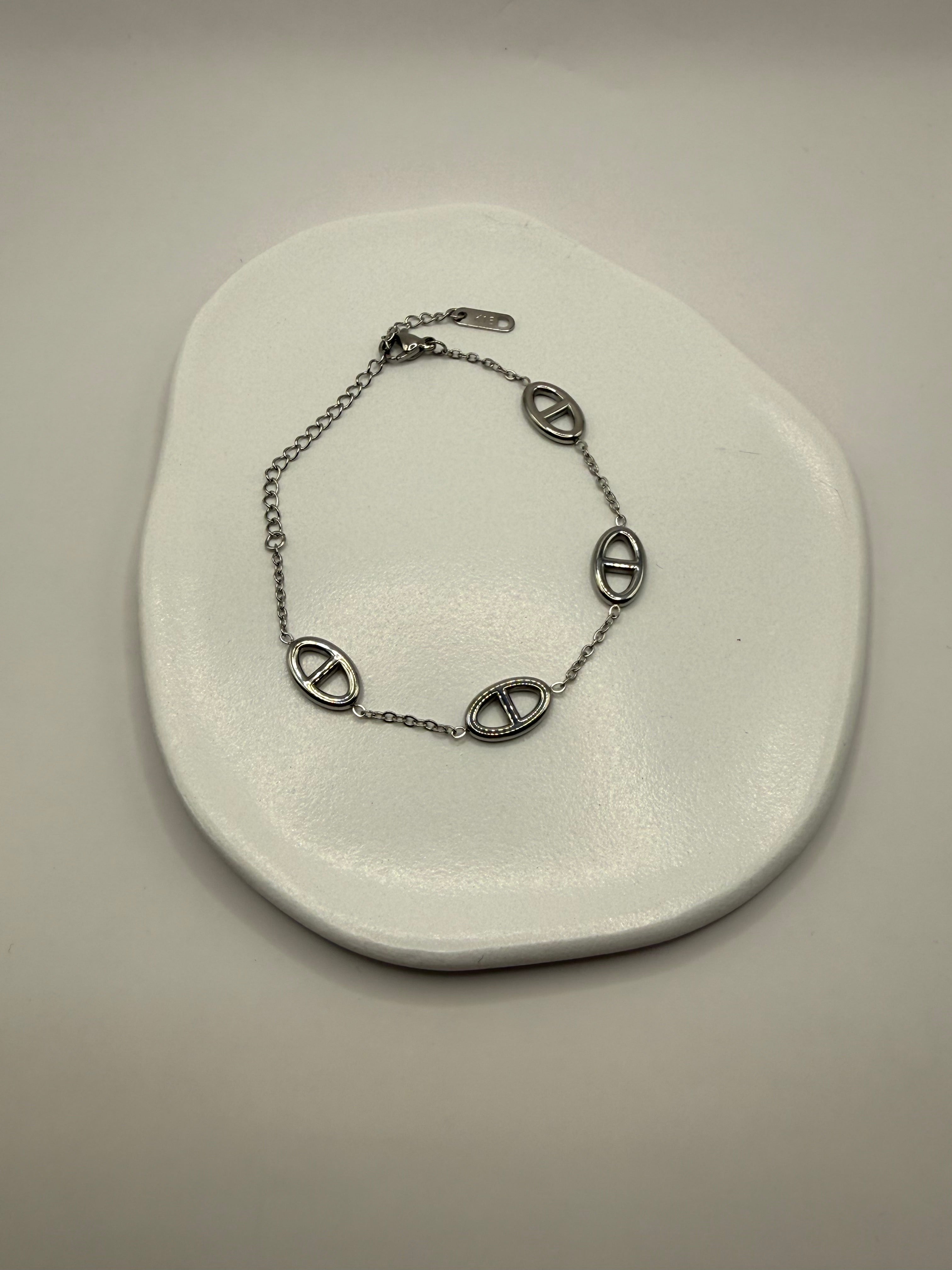 Bracelet maille marine - Argenté