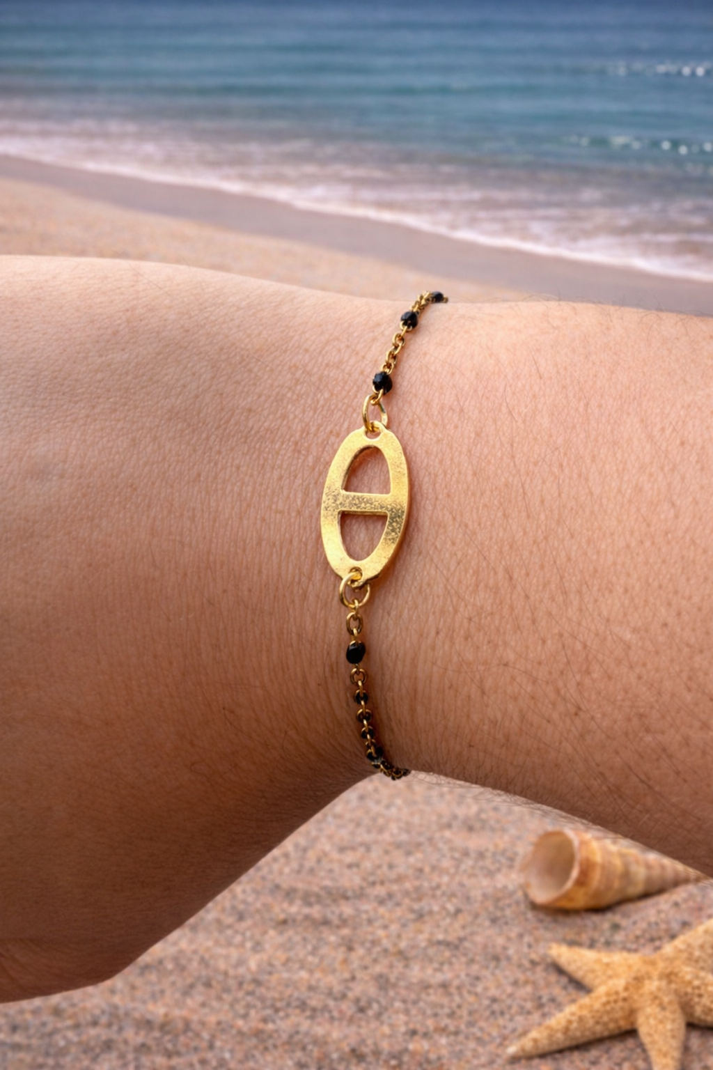 Bracelet à perles maille marine