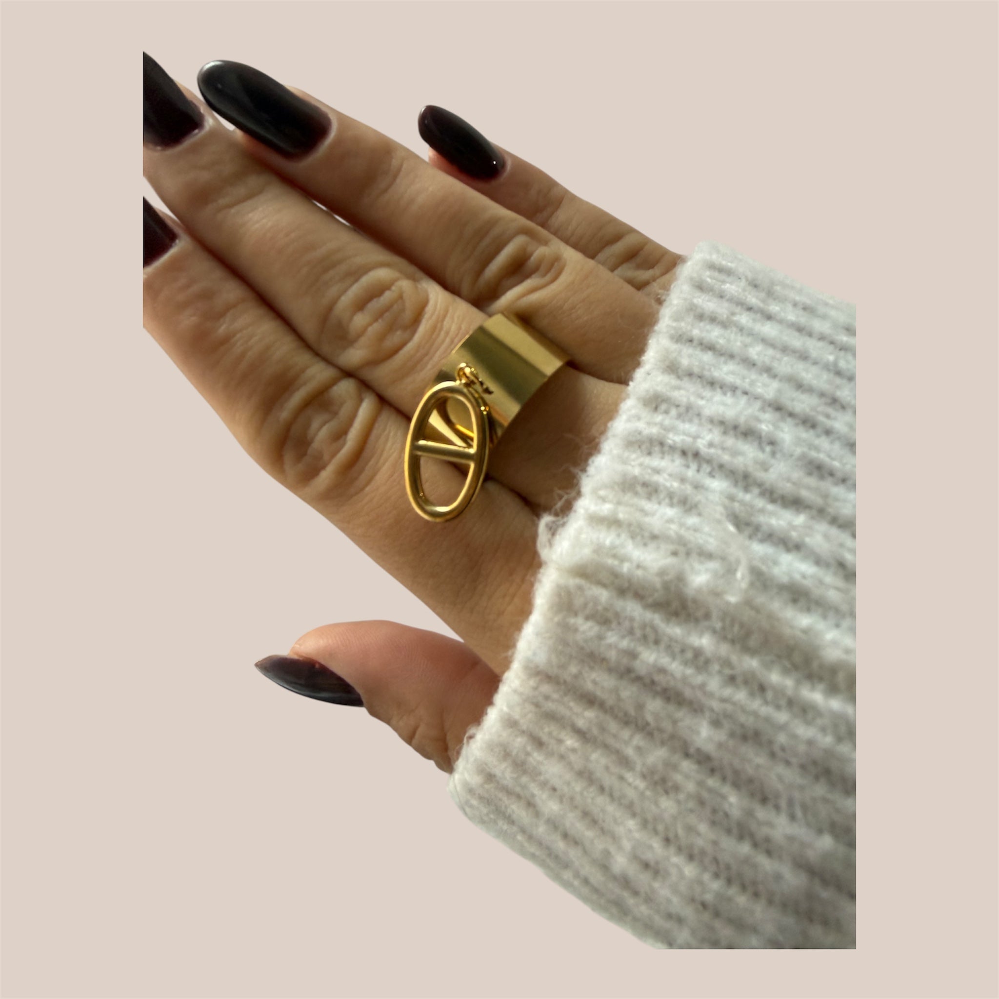 Bague Maille Marine Doré