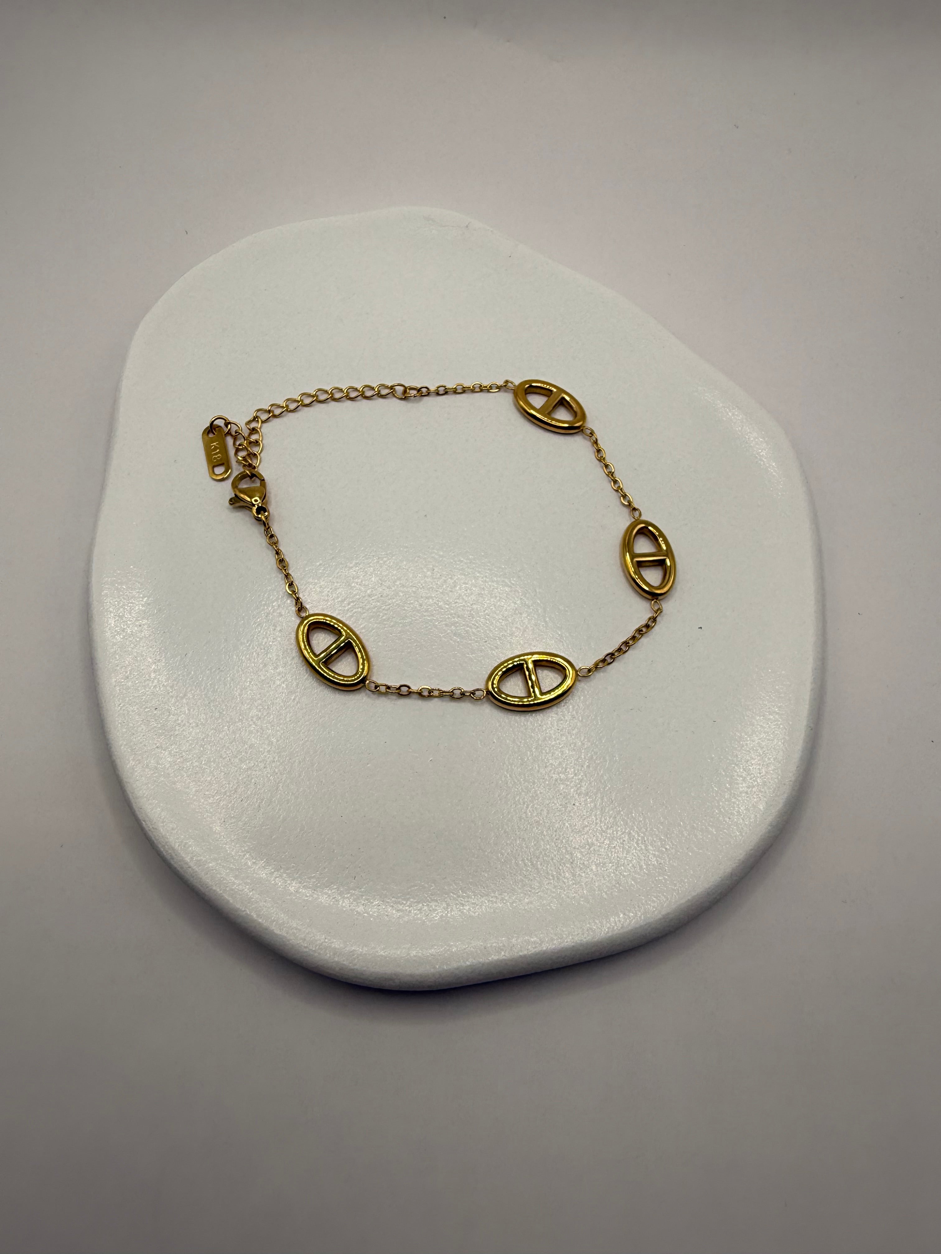 Bracelet maille marine - Doré