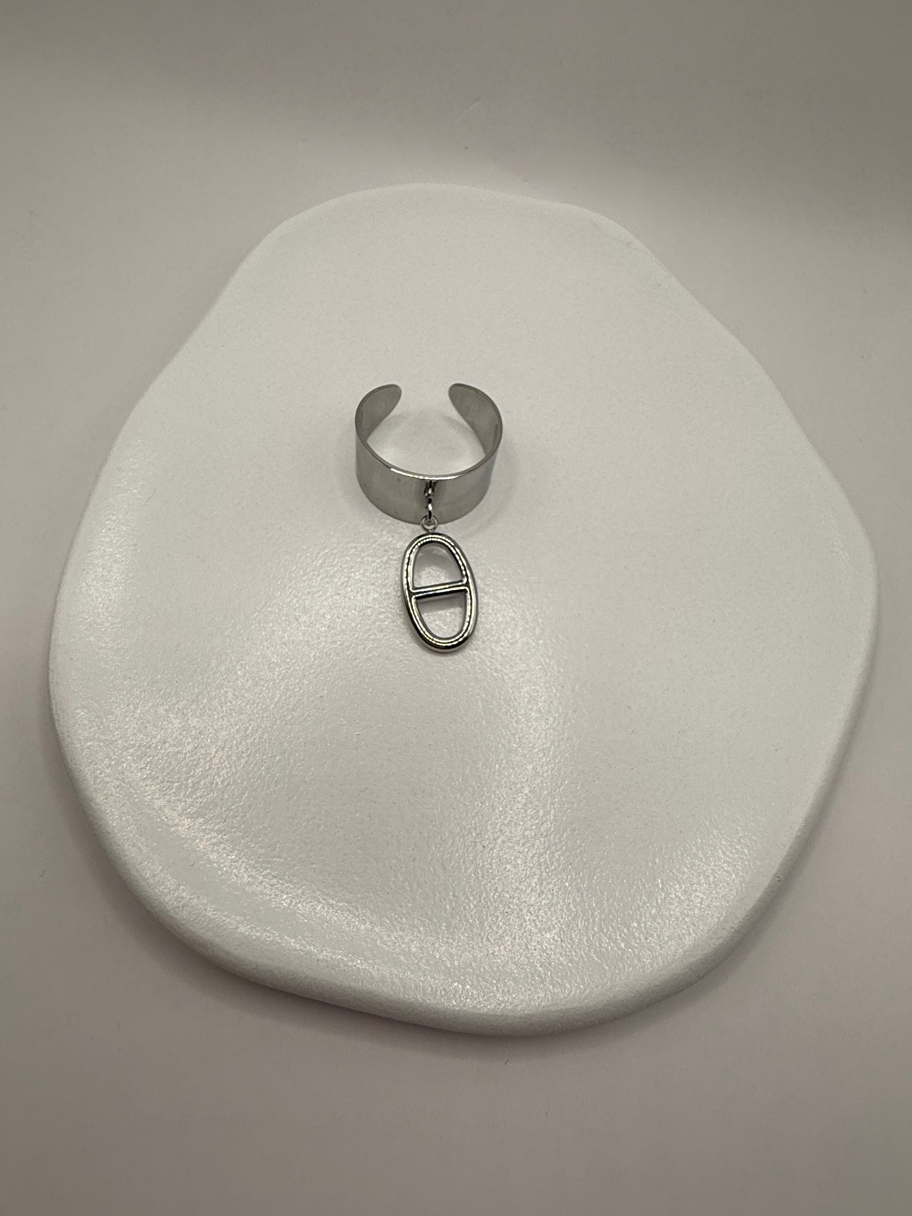 Bague Maille marine - Argentée