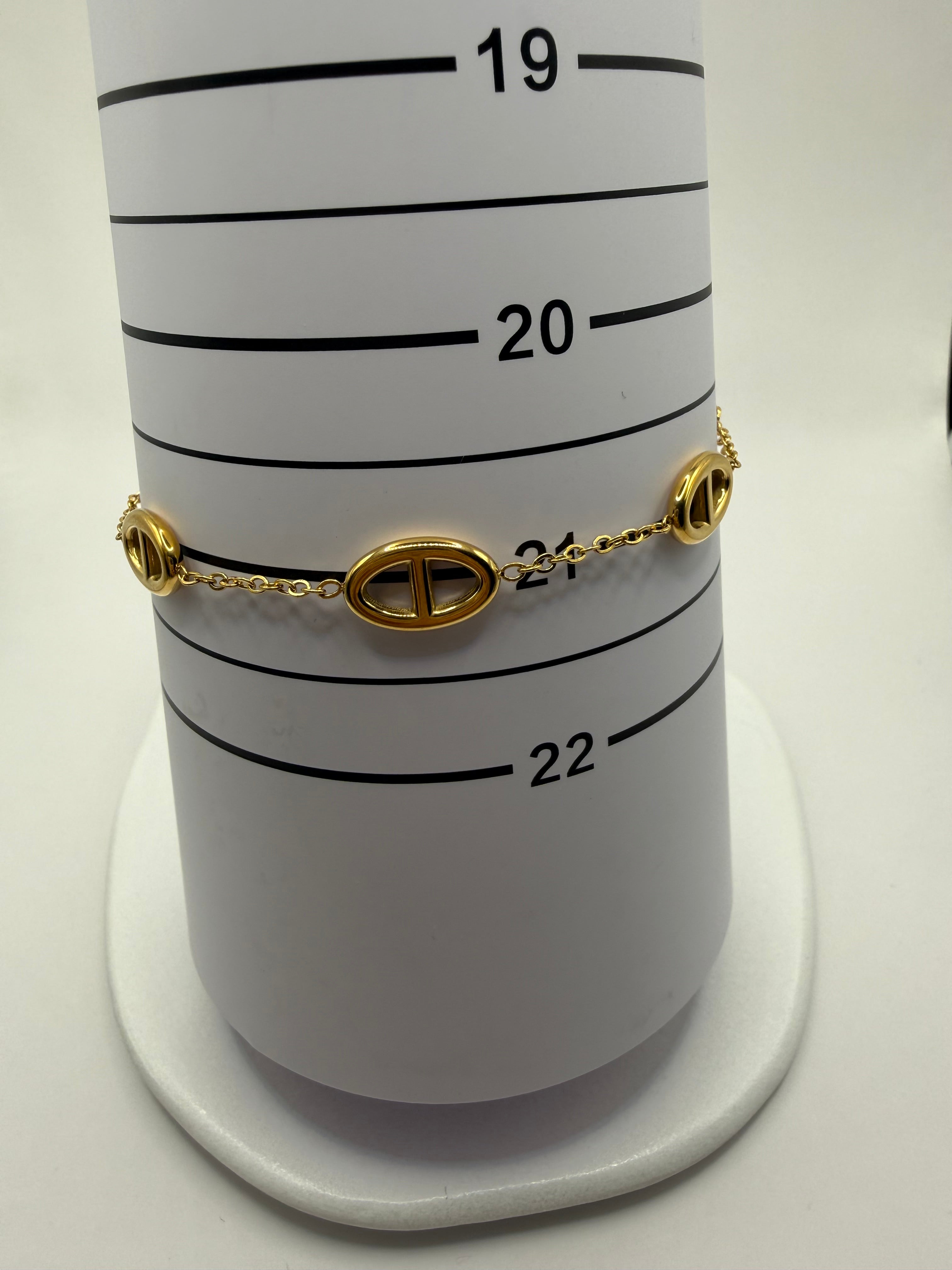 Bracelet maille marine - Doré