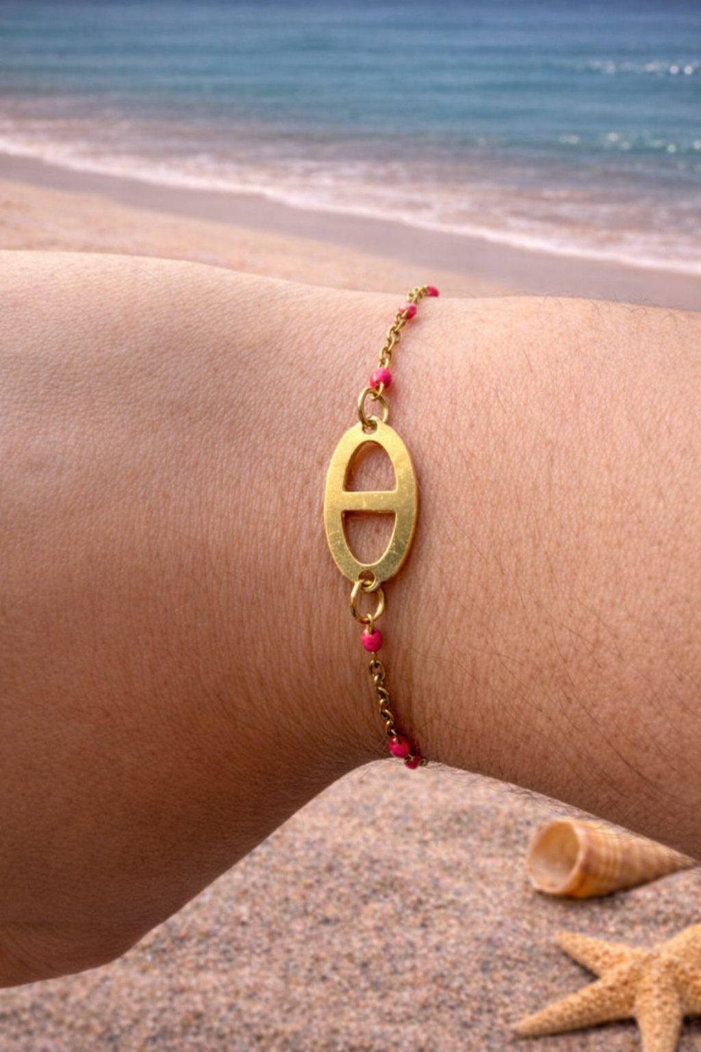 Bracelet à perles maille marine
