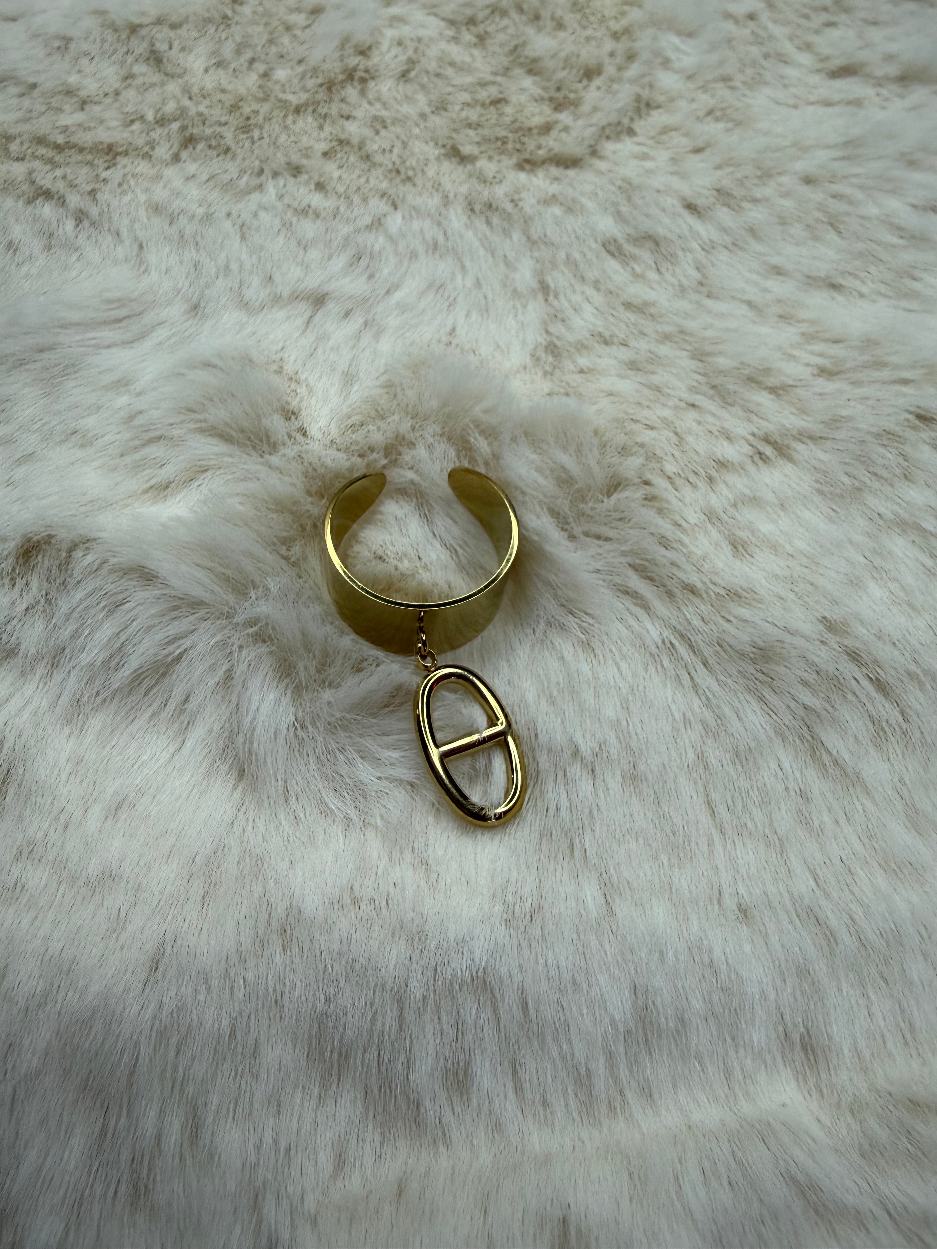 Bague Maille Marine Doré