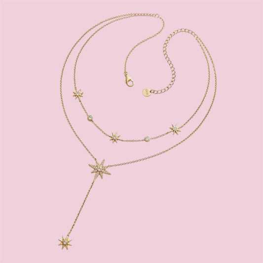 Collier doublée Iris - En acier inoxydable