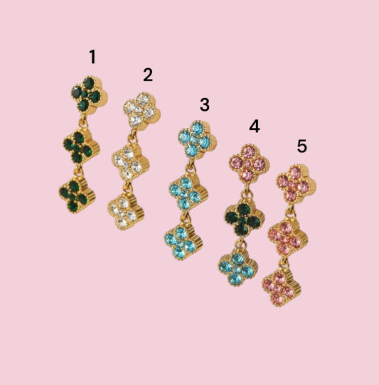 Boucles d’oreilles Betty - 5 couleurs différentes ( en acier inoxydable )