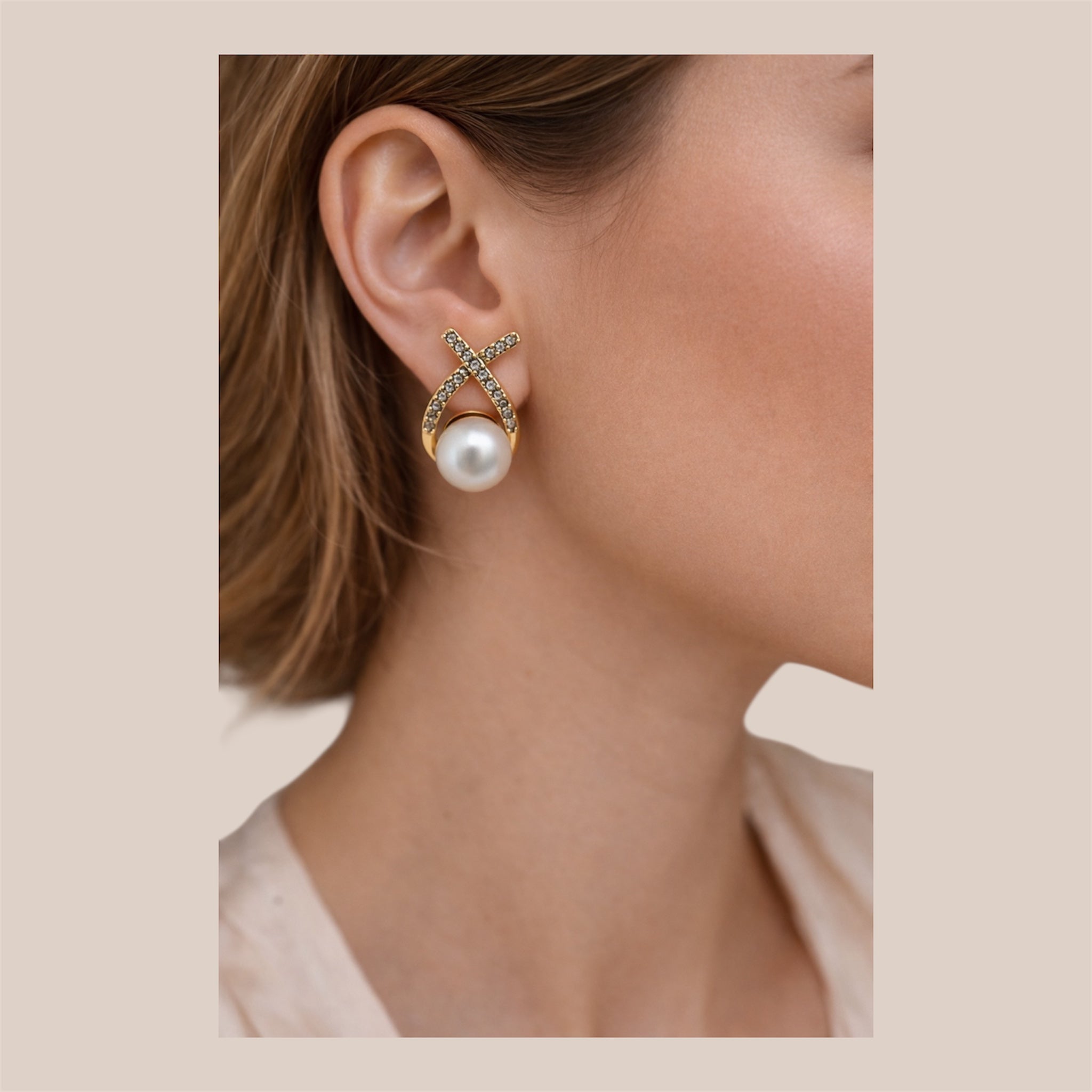Boucles d’oreilles à perles - Dorée