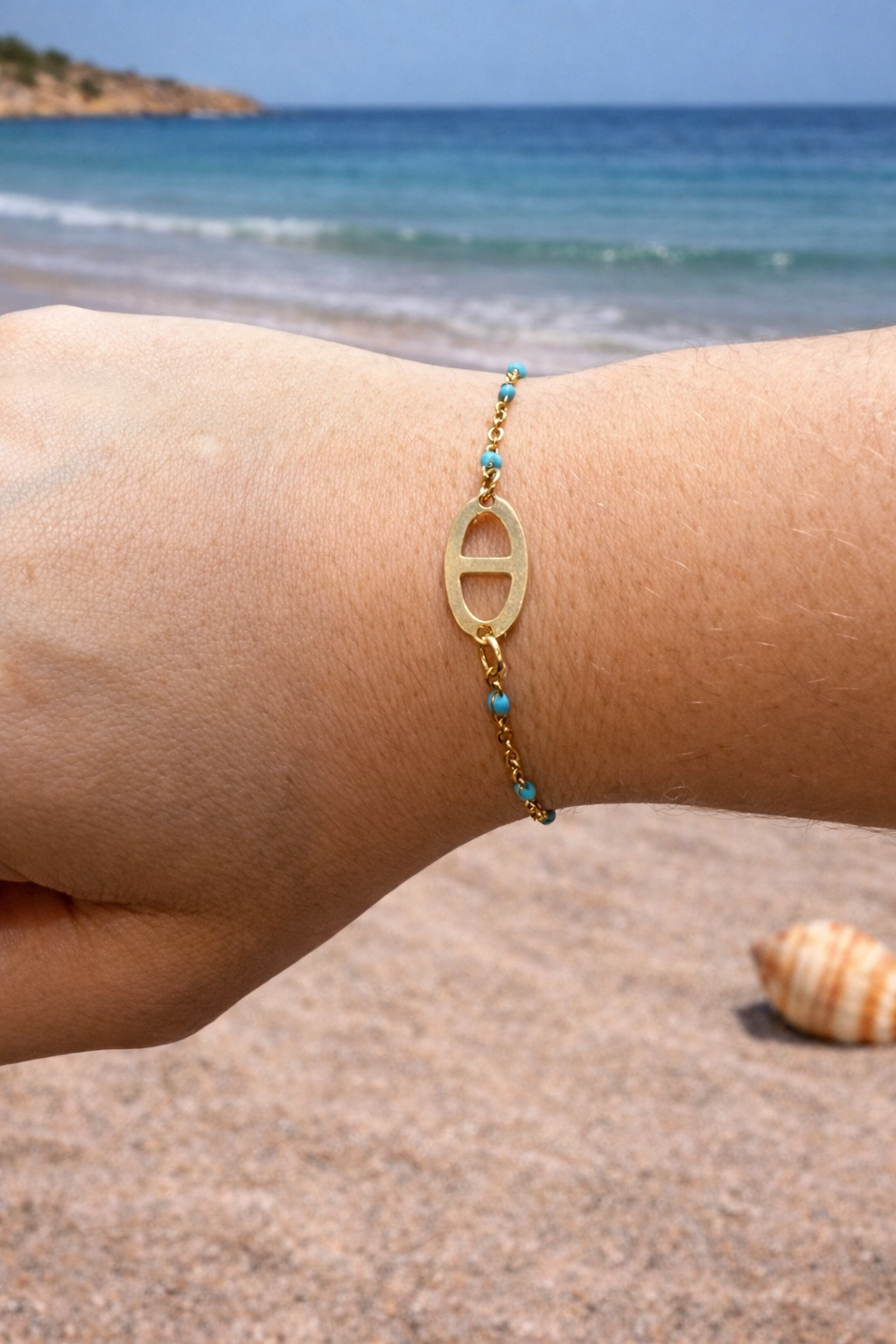 Bracelet à perles maille marine