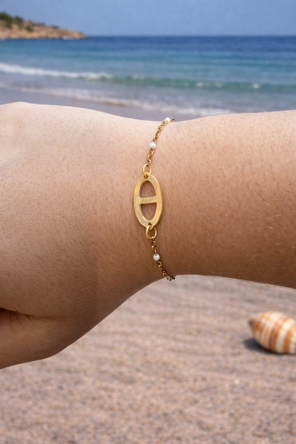 Bracelet à perles maille marine