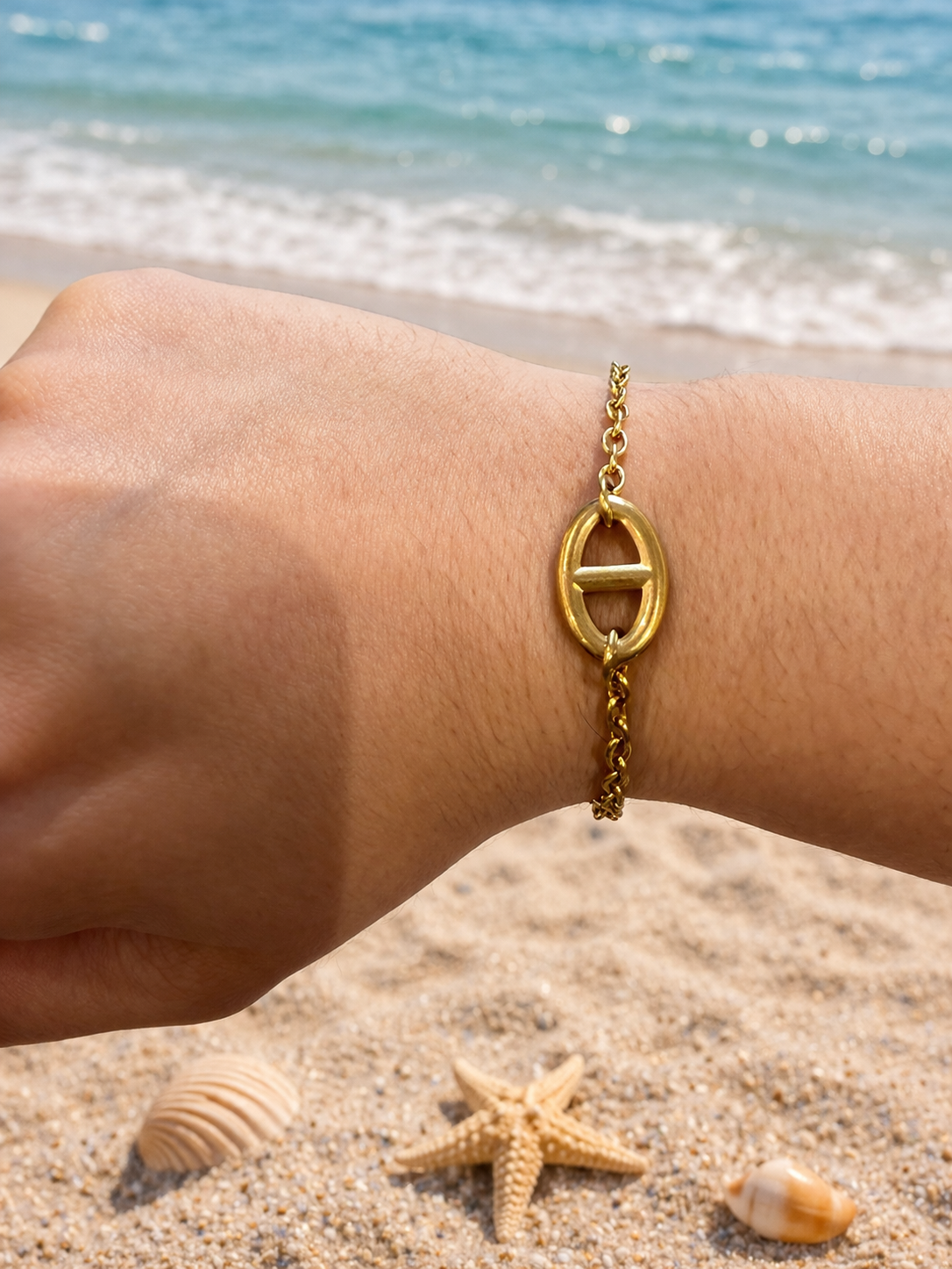 Bracelet maille marine épais