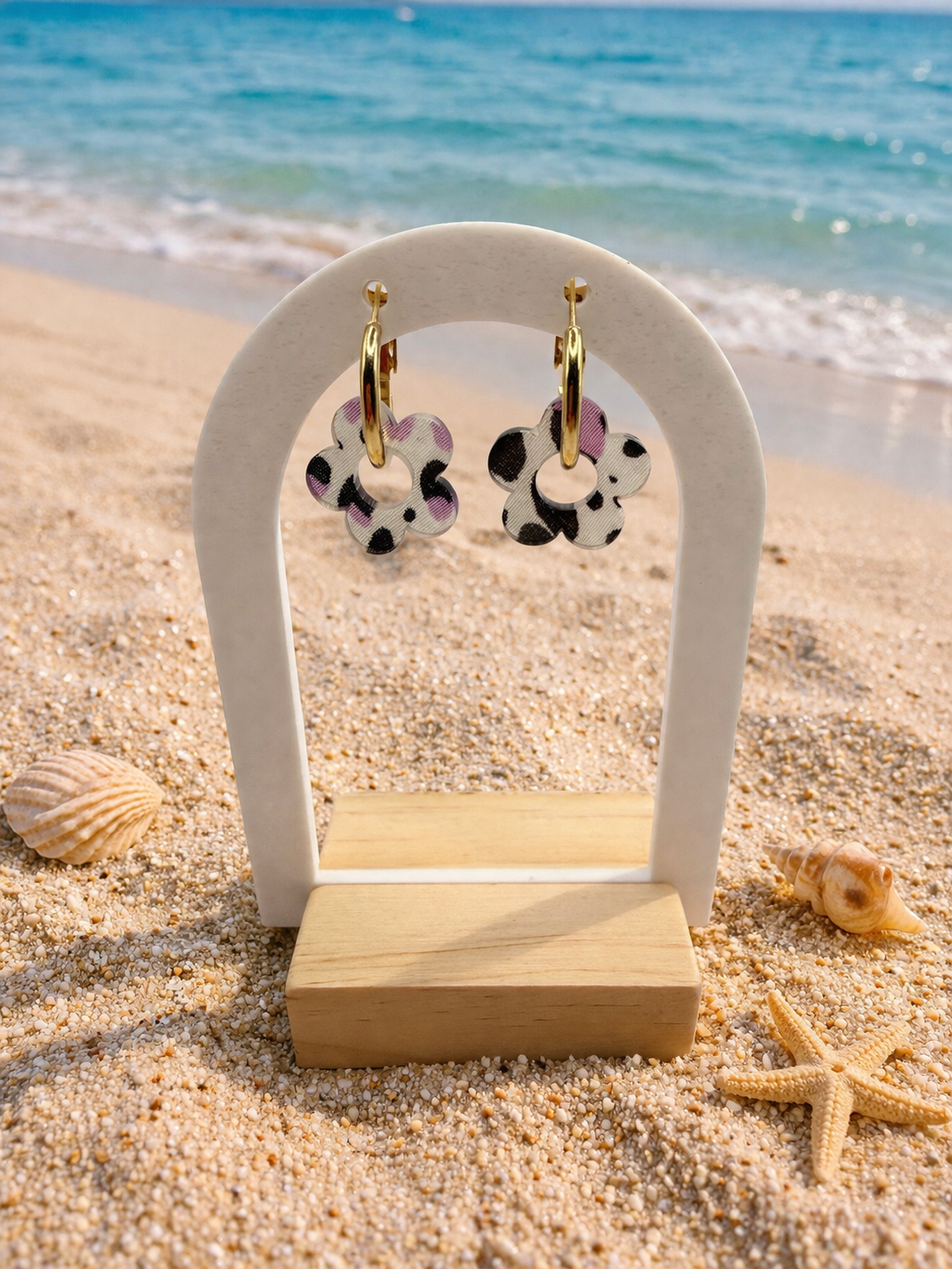 5 paires de boucle d’oreilles léopard