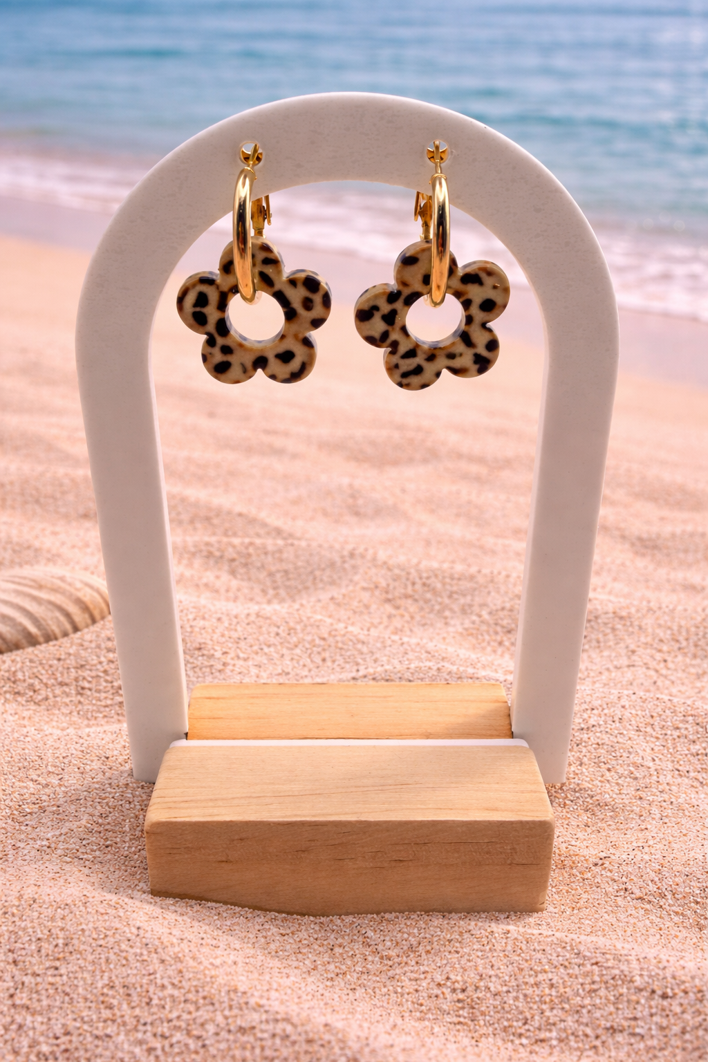 5 paires de boucle d’oreilles léopard