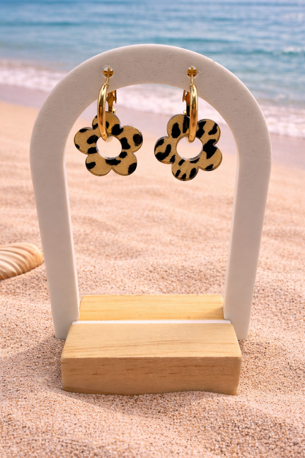 5 paires de boucle d’oreilles léopard