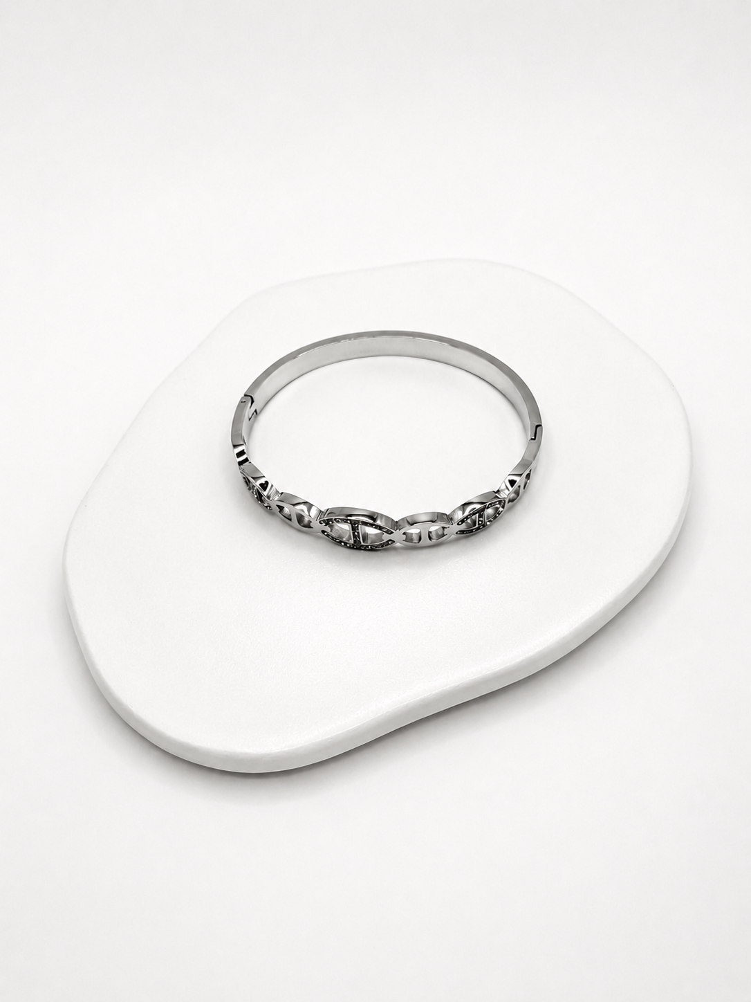 Bracelet maille marine à strass