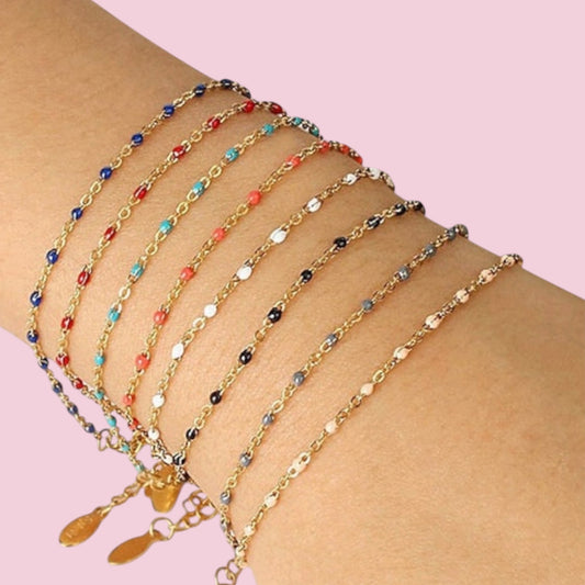 Bracelets Celia - 8 couleurs différentes ( en acier inoxydable )
