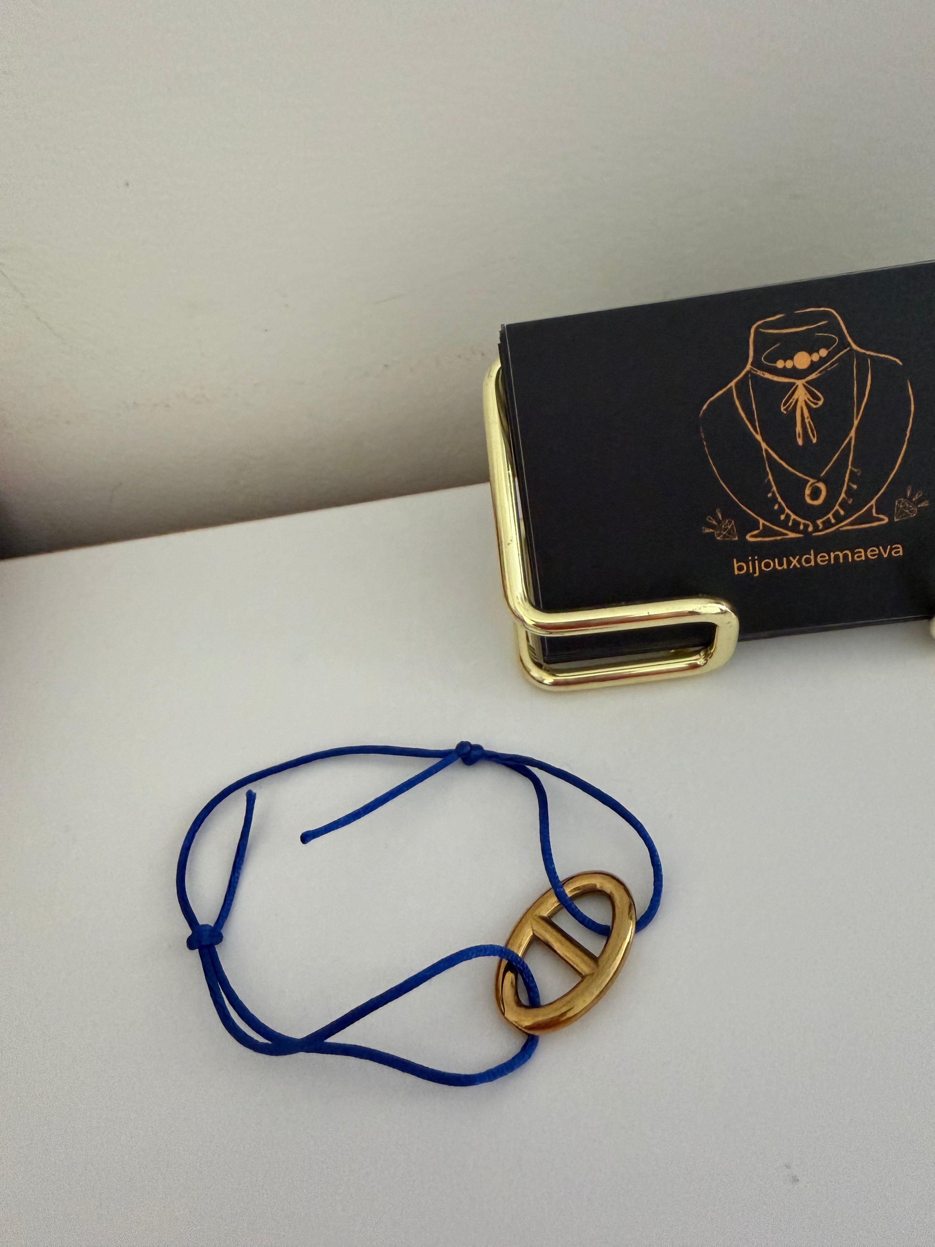Bracelet à cordon maille marine