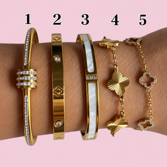 Bracelets Alycia - 5 modèles ( en acier inoxydable )