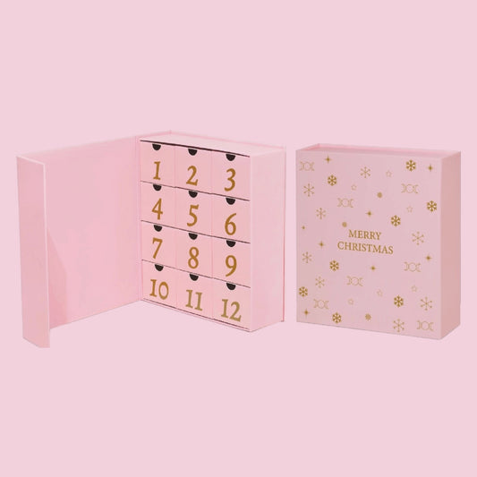 Calendrier de l’avent🎄- 12 cases ( doré & argenté ) en acier inoxydable