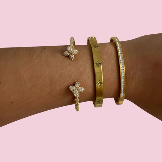 Composition de 3 bracelets - en acier inoxydable