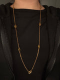 Sautoir maille marine