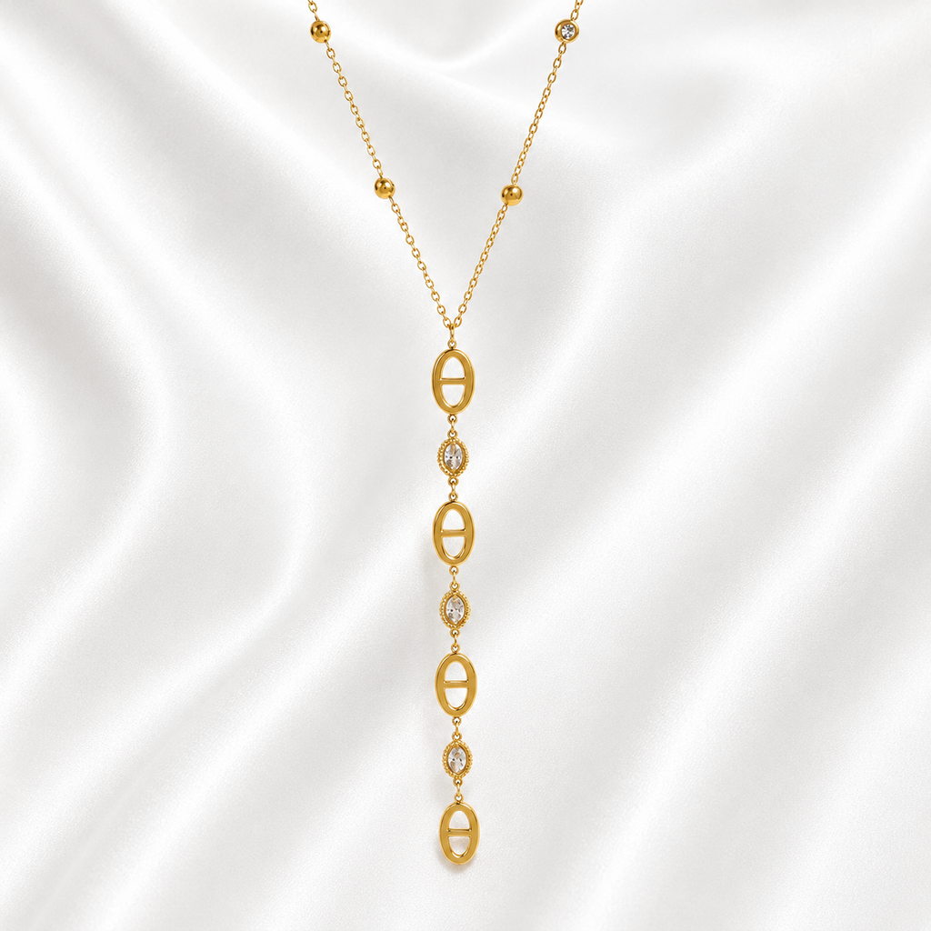 Collier maille marine doré