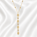 Collier maille marine doré