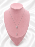 Collier maille marine à strass
