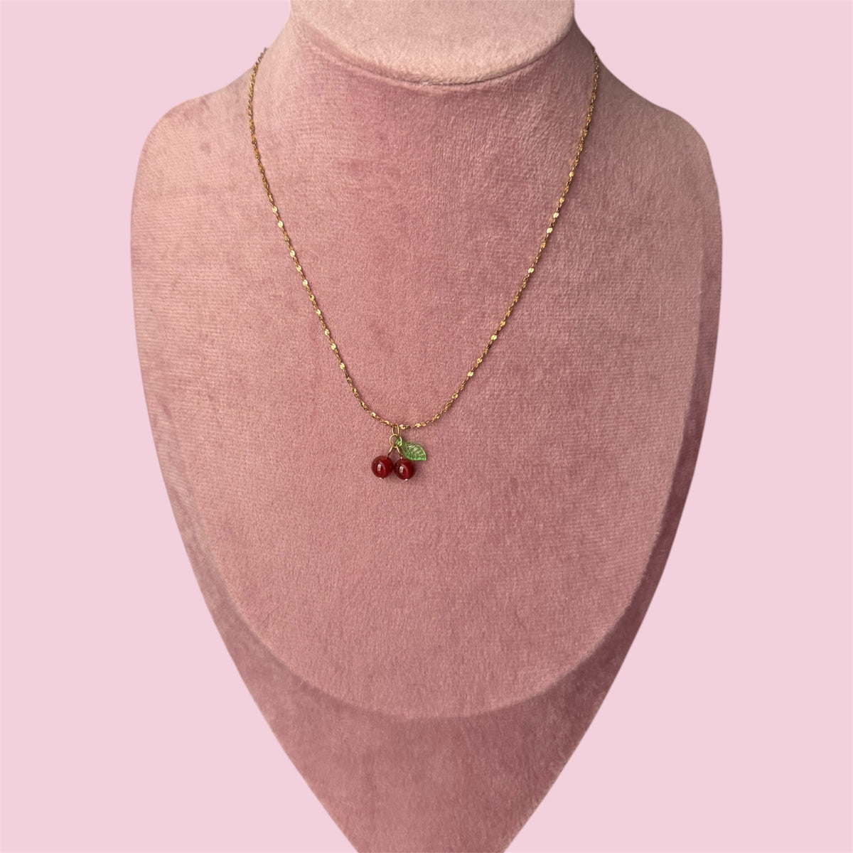 Collier cerise 🍒 - en acier inoxydable