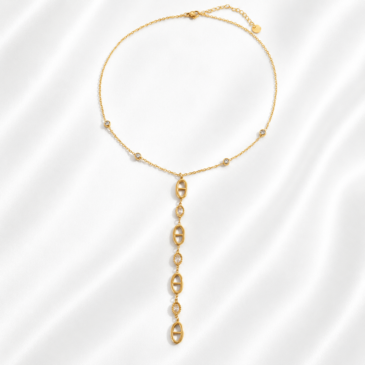 Collier maille marine doré