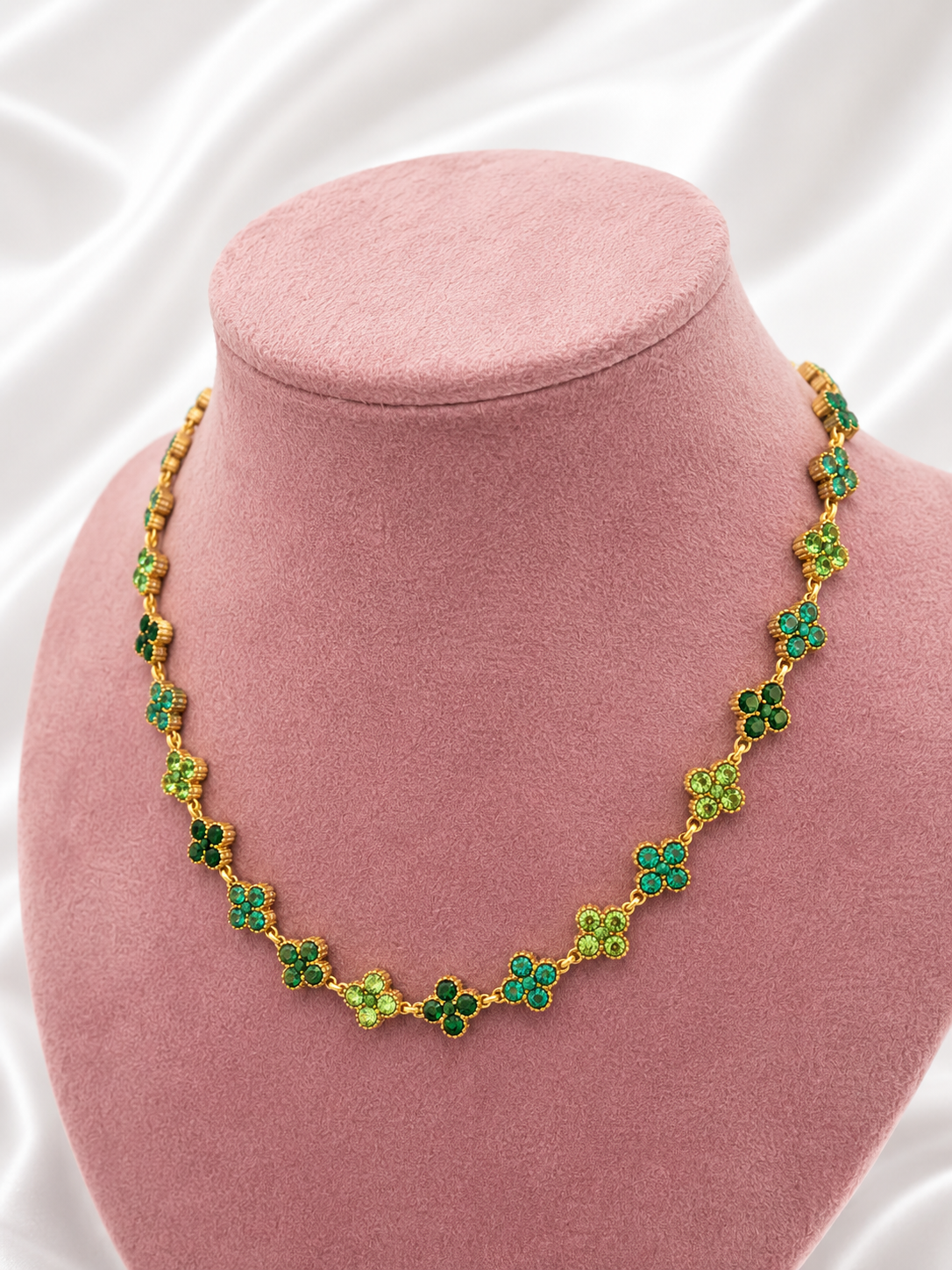 Collier à trèfle 🌸 - 5 coloris ( Jade )