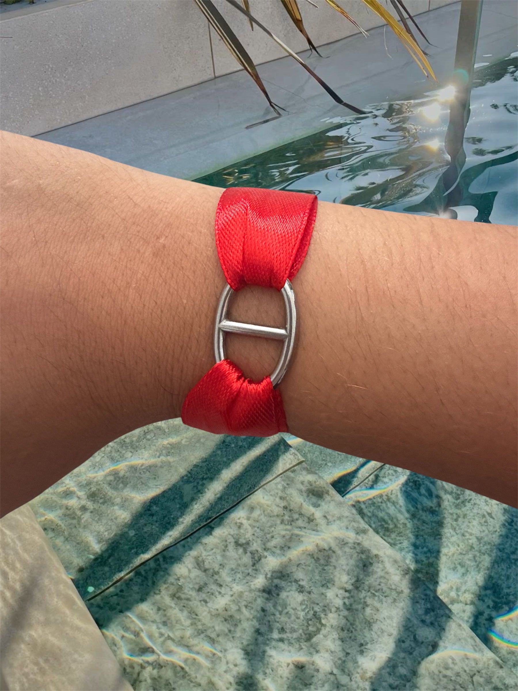 BRACELET ARGENTÉ ROUGE ❤️