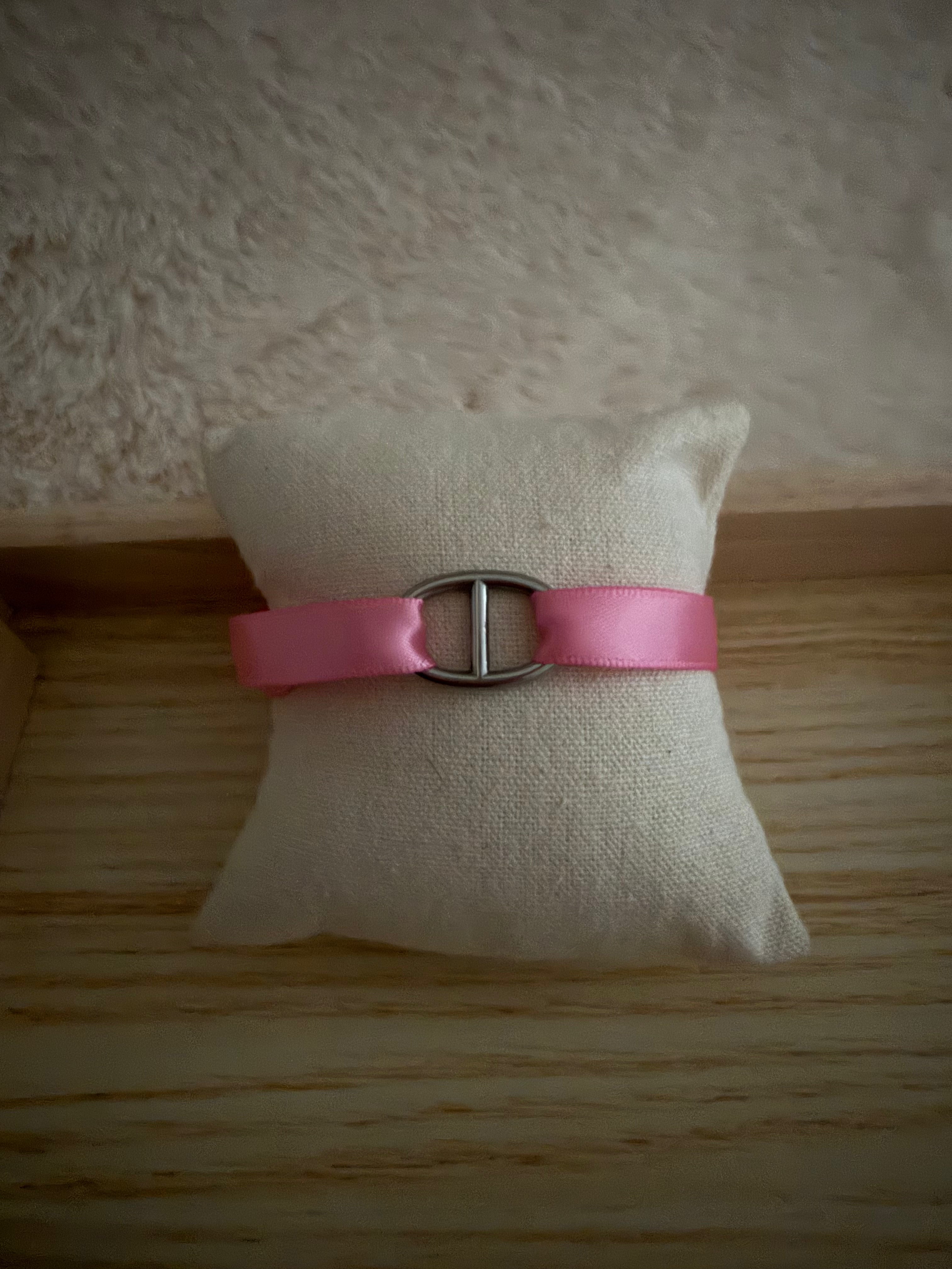 BRACELET ARGENTÉ ROSE 🩷