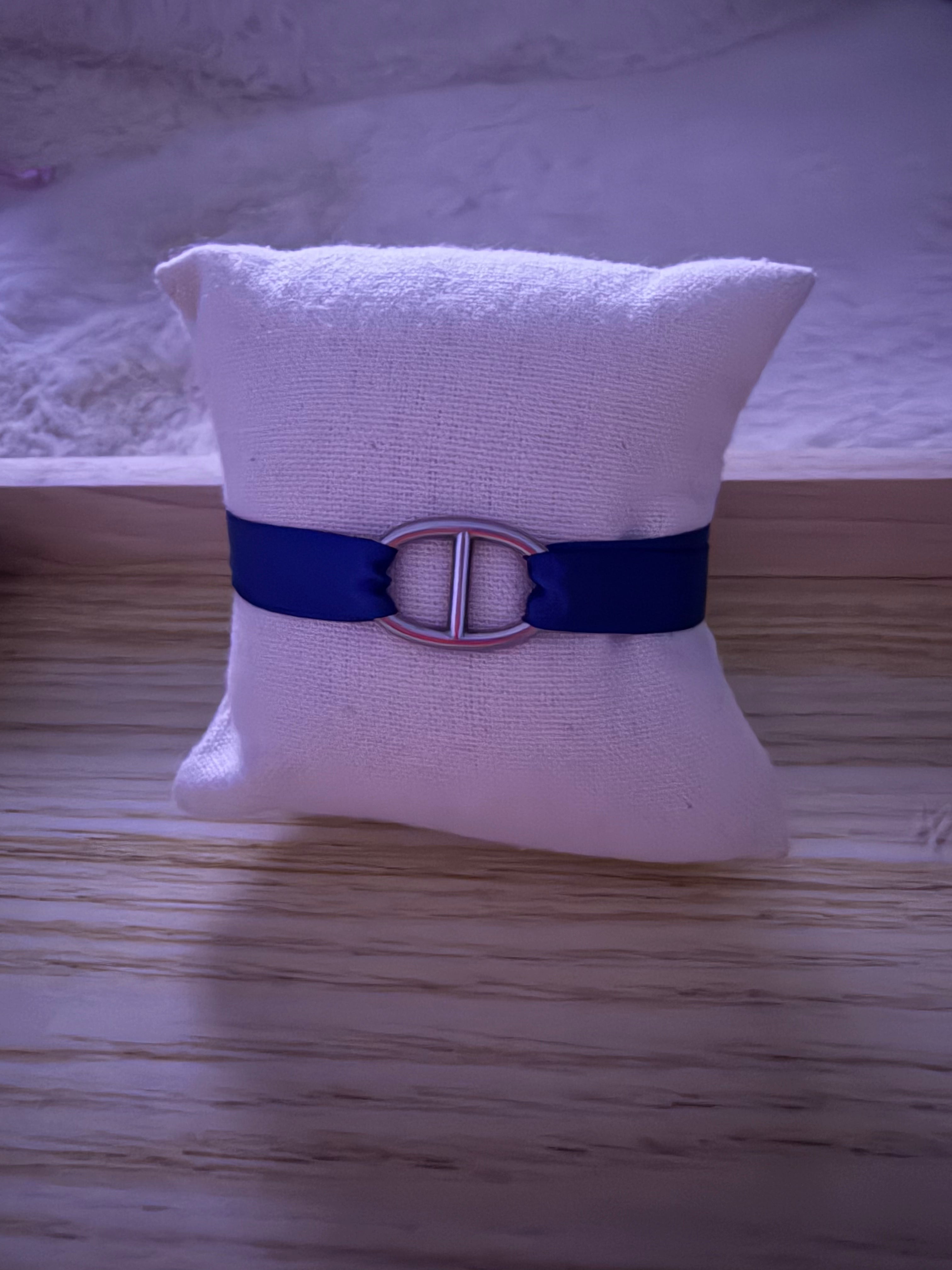 BRACELET ARGENTÉ BLEU FONCÉ 💙