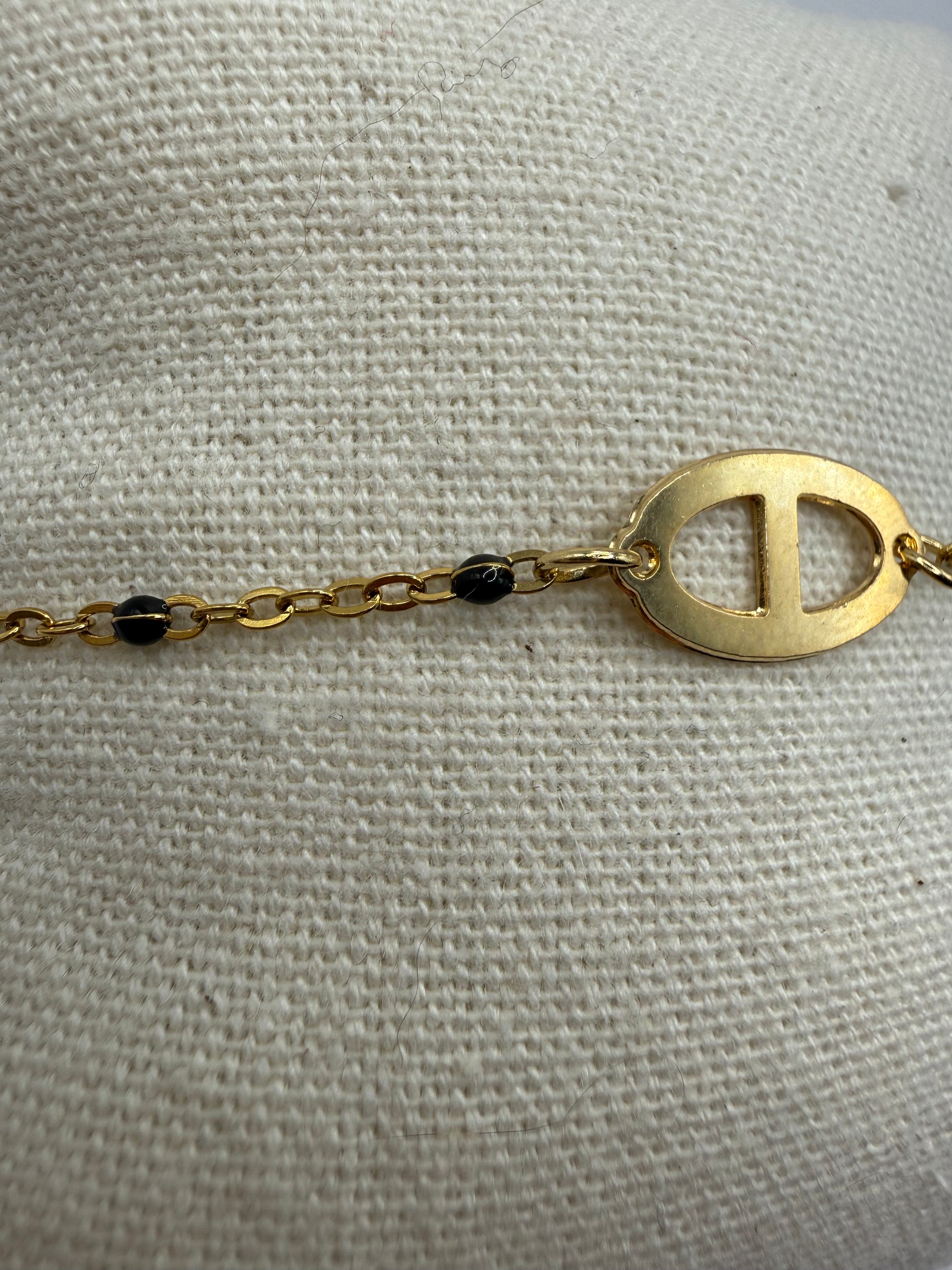 Maille marine à perle - Noir