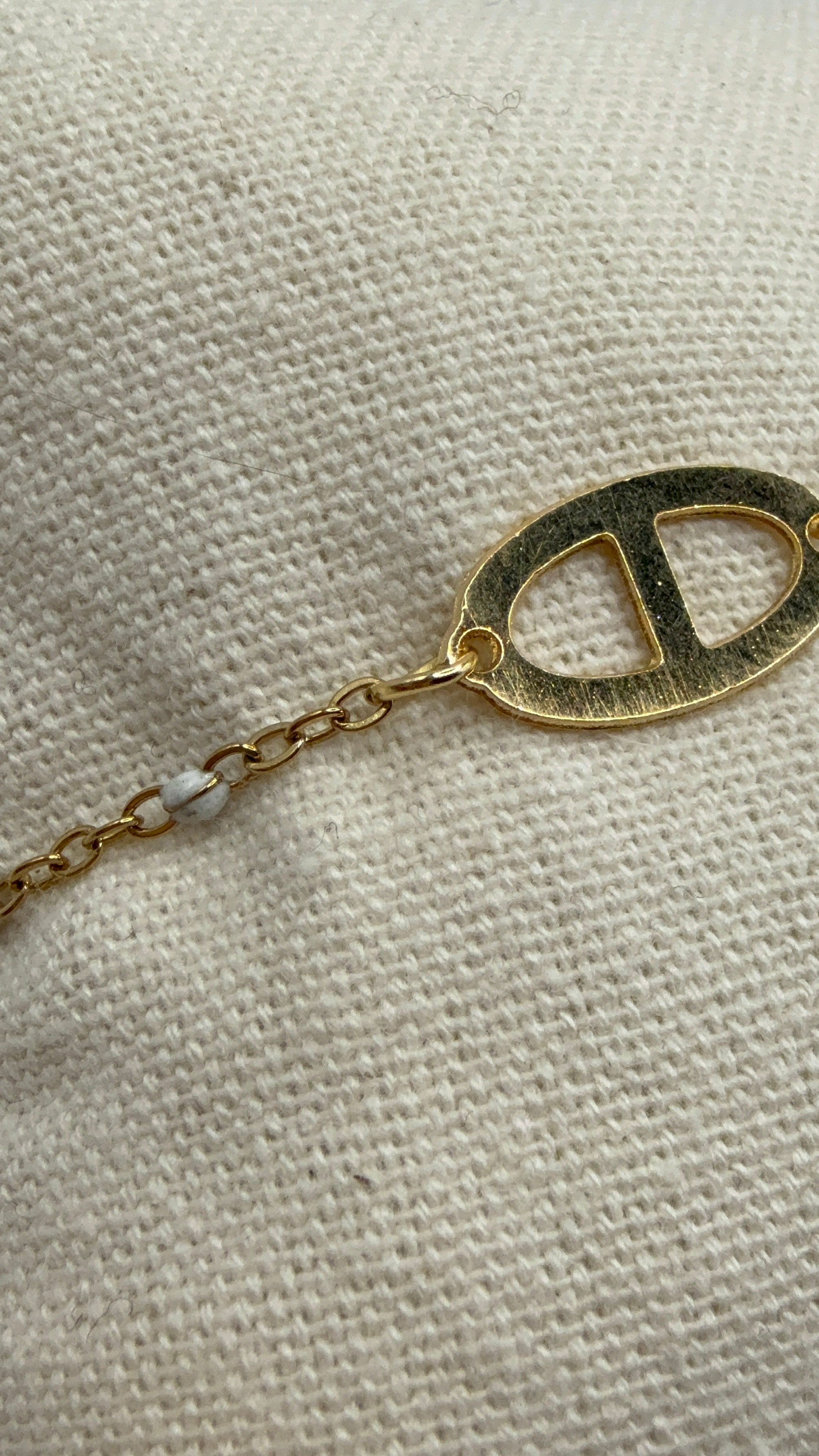 Maille Marine à perles - Blanche